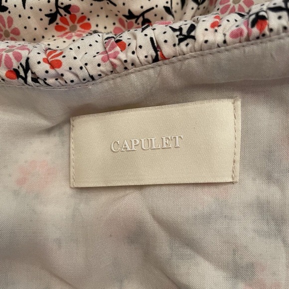 Capulet Revolve Josette Floral Ruffled Neckline Spaghetti Strap Dress Size Small - Picture 5 of 7